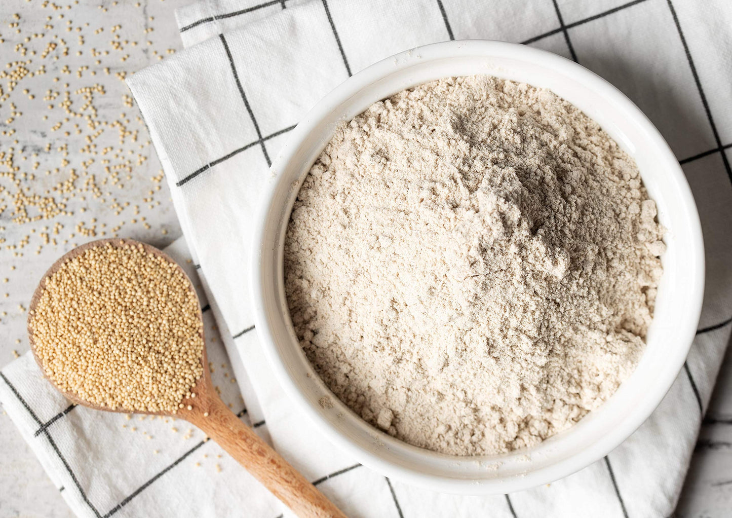 Food to Live Organic Amaranth Flour, 1 Pound - Non-GMO, Fine Meal, Whole Grain Flour, Stone-Ground, Kosher, Vegan, Bulk Powder.