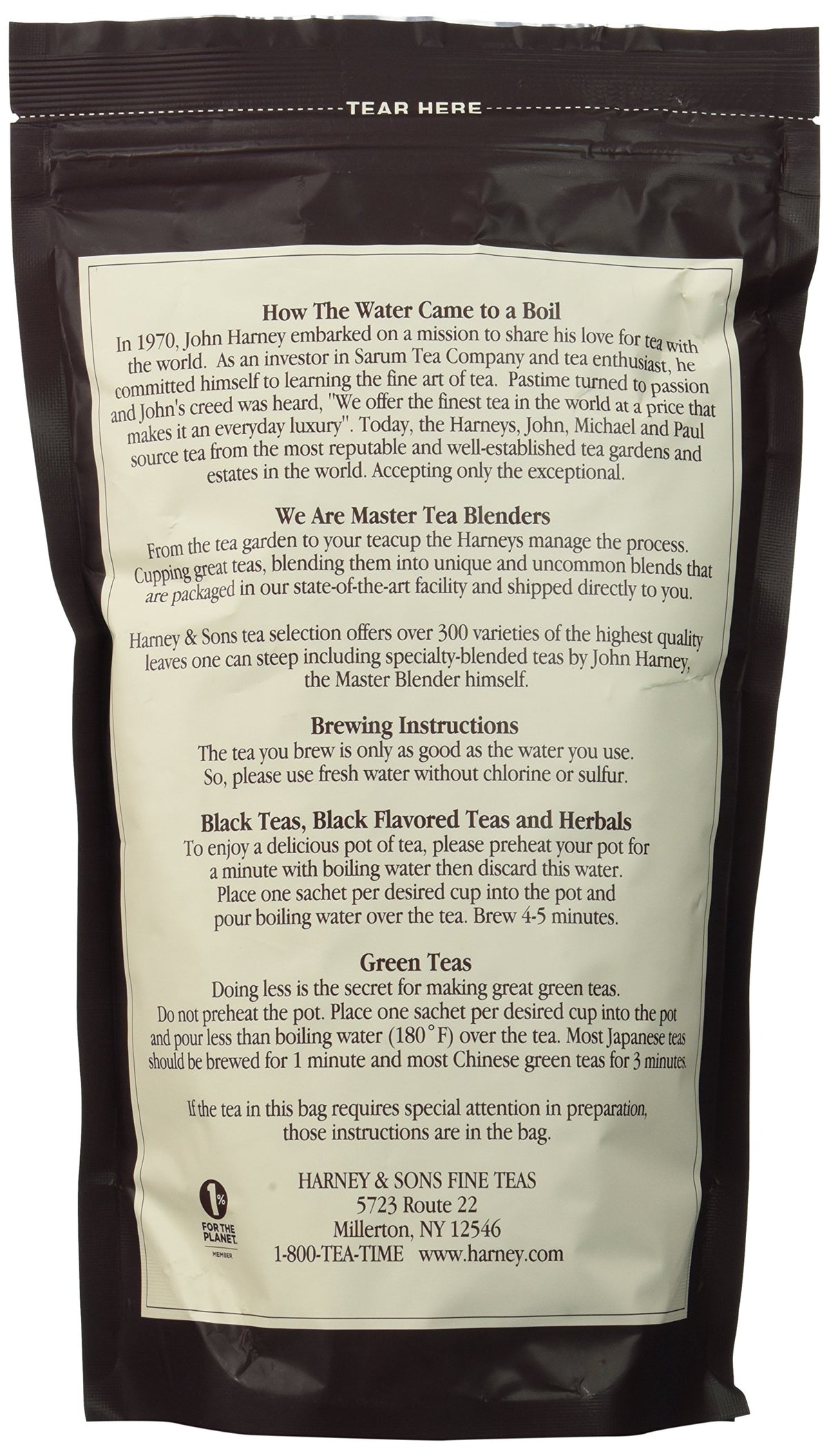 Harney & Sons Green Hot Cinnamon Spice Tea Sachets, 50 Count, Model 20-0005