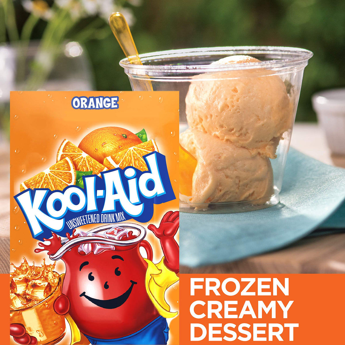 Kool-Aid Orange Unsweetened Soft Drink Mix, 0.15-Ounce Packets (Pack of 96)
