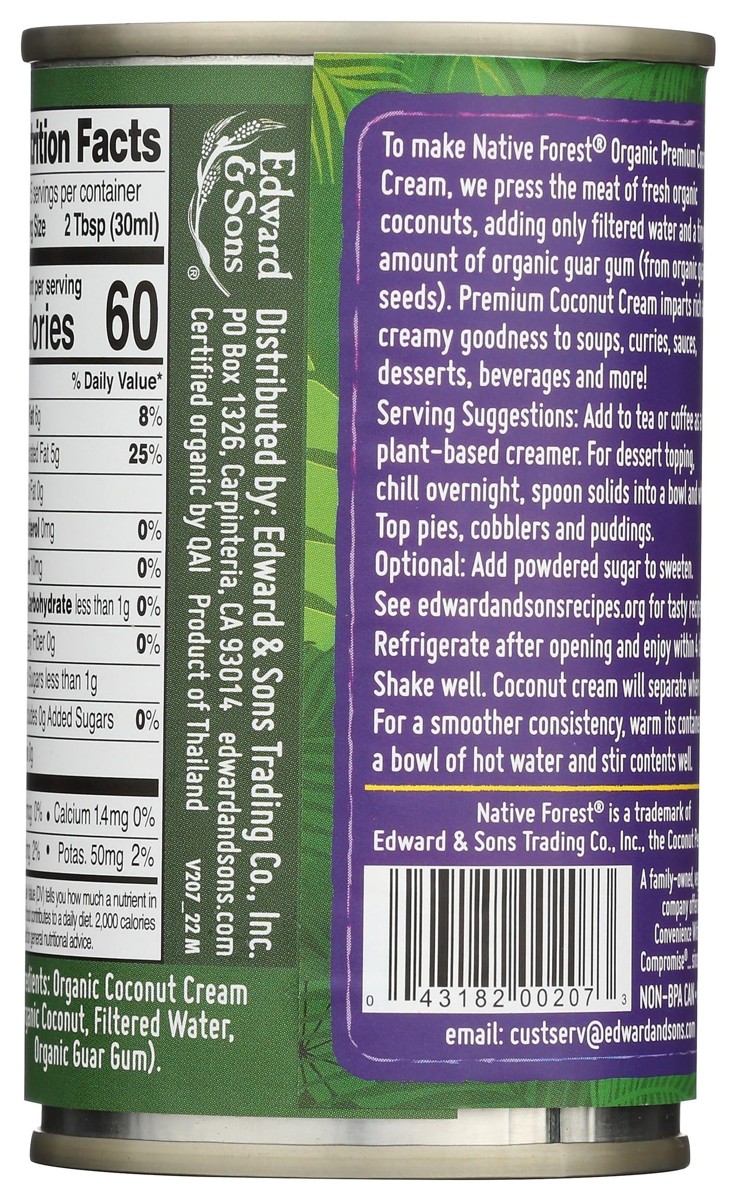 Native Forest Coconut Cream organic, 5.4 oz