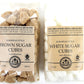India Tree Brown Sugar Cubes, 2.2 Pound Box, European Style Cane Sugar From Mauritius, Rough Cut Unrefined Brown Sugar