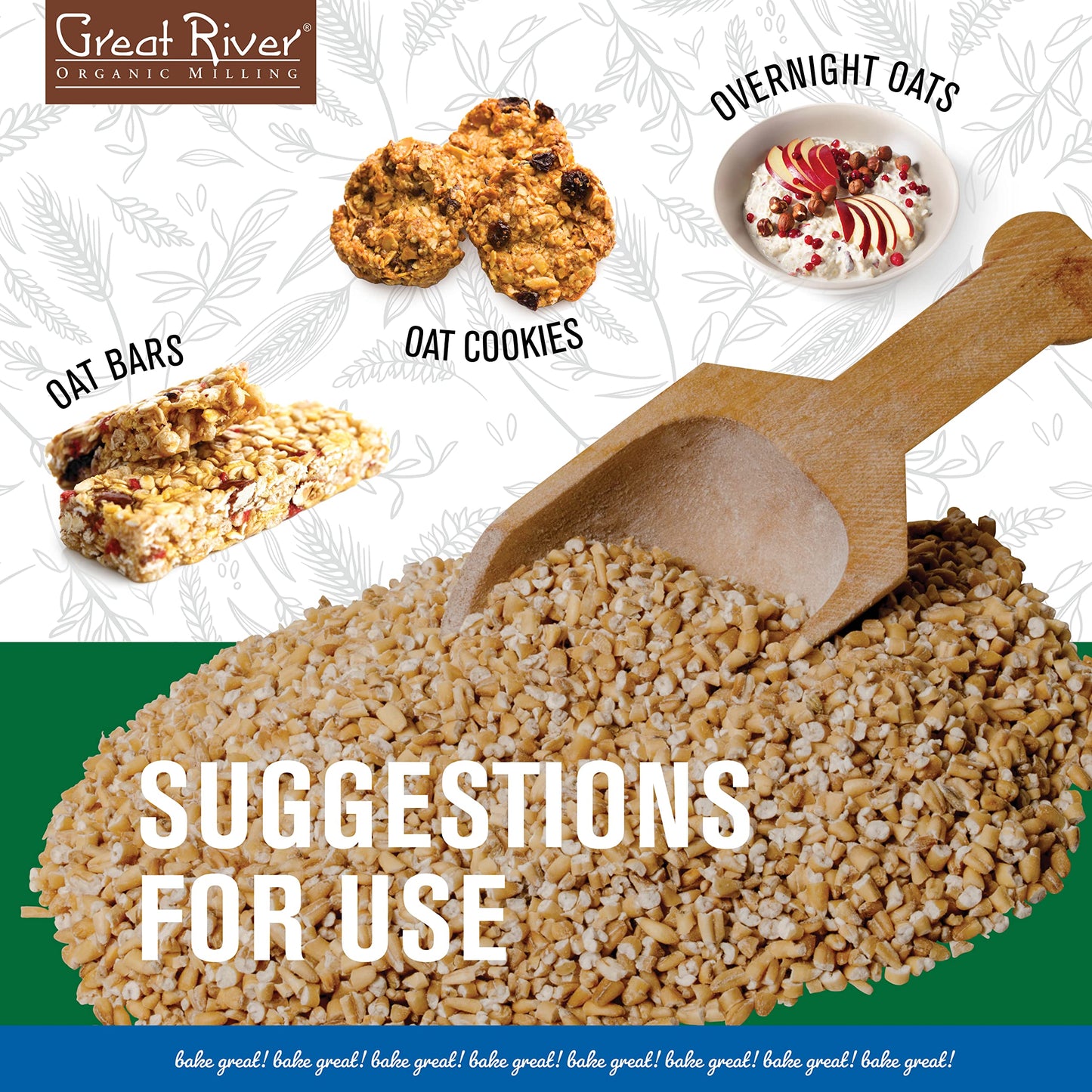 Great River Organic Milling, Oatmeal, Steel Cut Oats, Organic, 25-Pounds (Pack of 1)