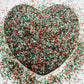 SE Si&Moos Red Green and White Sanding Sugar Sprinkles Red Green Sprinkles Sugar Rimmer for Cocktails, Christmas Cookie Decorati