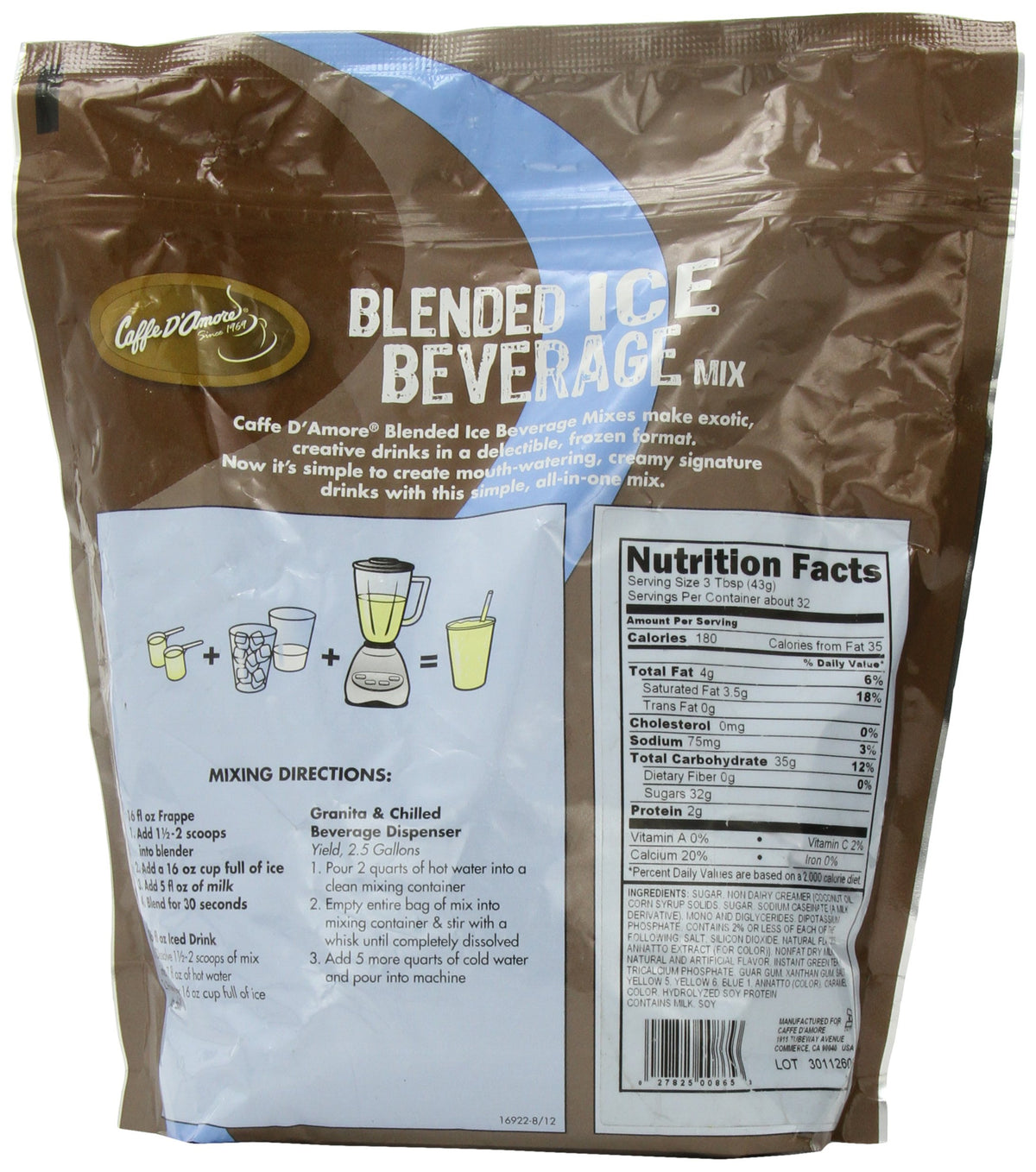 Davinci Gourmet Matcha Green Tea Smoothies Blended Drink Mix, 3 Pounds