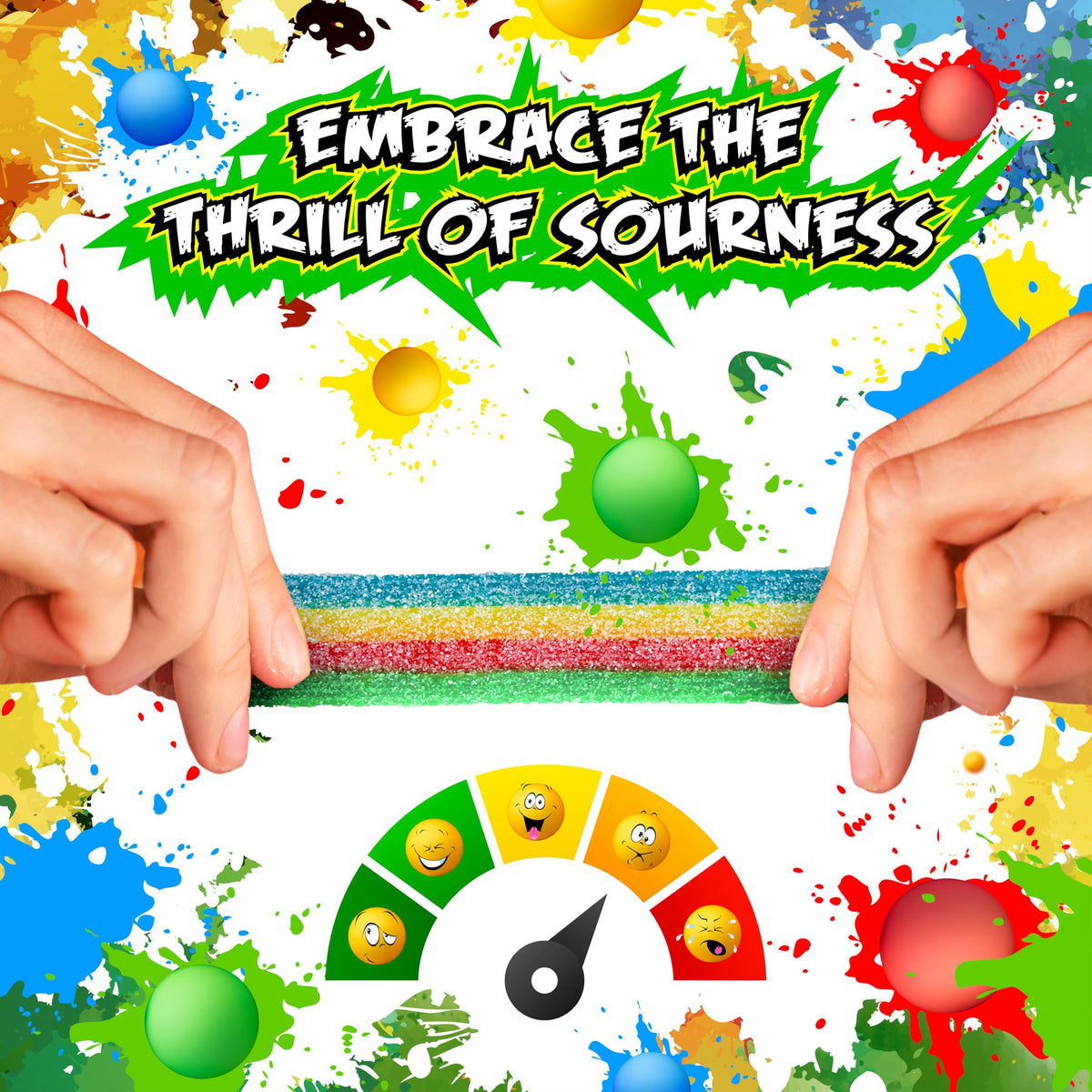 Sourzap Sour Belts | 8-Ounce Pack | Gummy Candy | Assorted Fruit Flavors