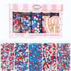 Confect Patriotic Sprinkles | Assorted Pack of 5 Mix Red, White & Blue Sprinkles | Heart & Star Pearls & Jimmies For Cake & Cupc