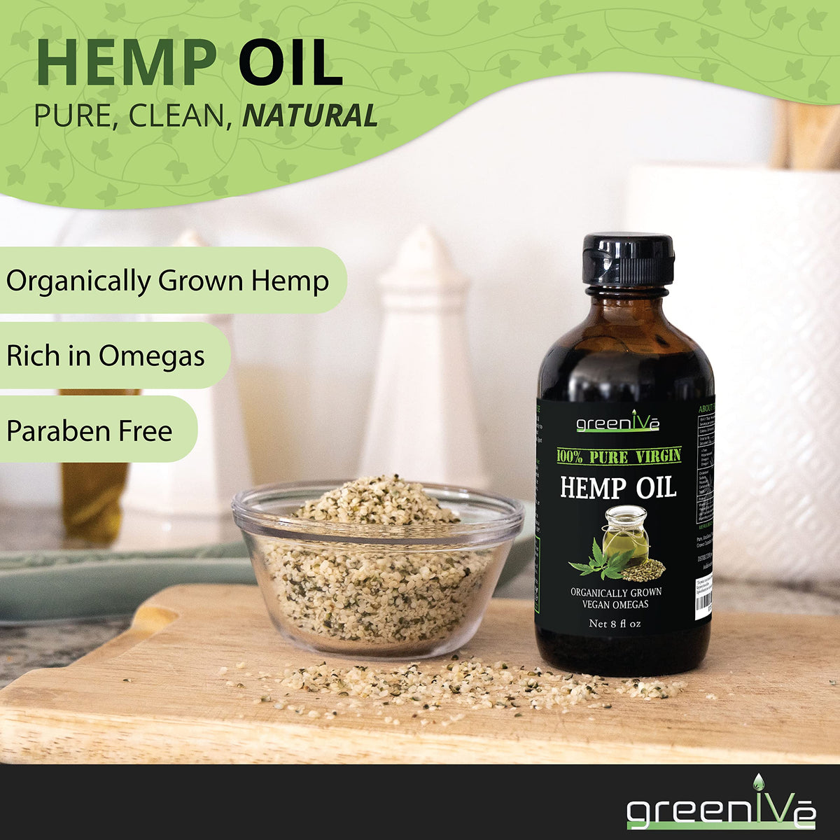 GreenIVe  100% Pure Cold Pressed 28,000mg per Ounce 128 Fl Oz