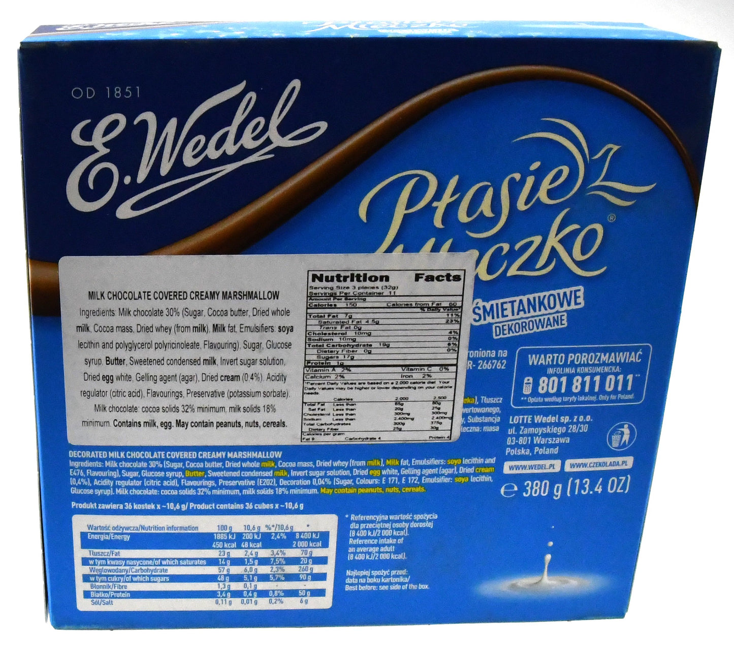 Ptasie Mleczko Creamy Marshmallow Covered 13.4 Ounce