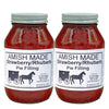 Amish Pie Filling Strawberry/Rhubarb And Topping - Two 32 Oz Jars