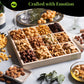 NUT CRAVINGS Gourmet Collection - Happy Birthday   Nuts Gift Basket with Bday Ribbon in Reusable Wooden Tray (12 Assortments) Food Arrangement  Healthy Snack Care Package  Food Assortments