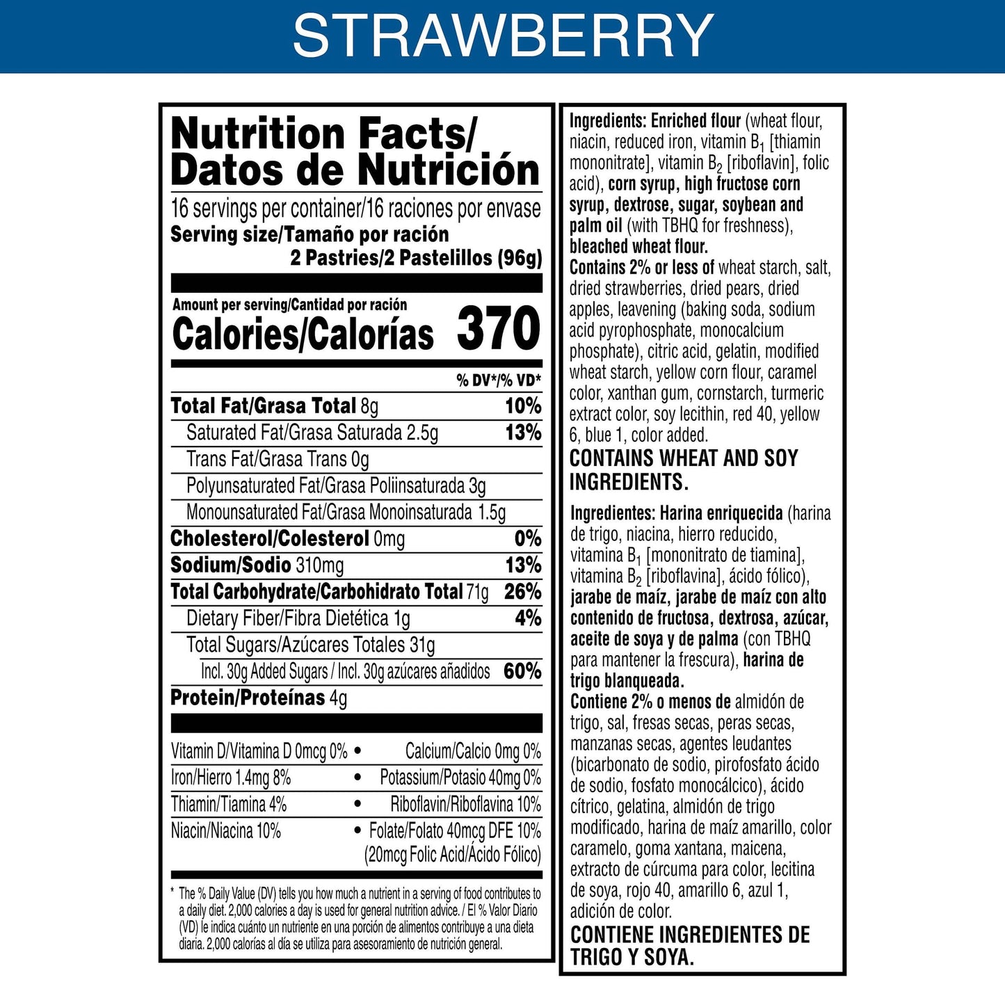 Pop-Tarts Toaster Pastries, Breakfast Foods, Kids Snacks, Frosted Strawberry (32 Pop-Tarts)