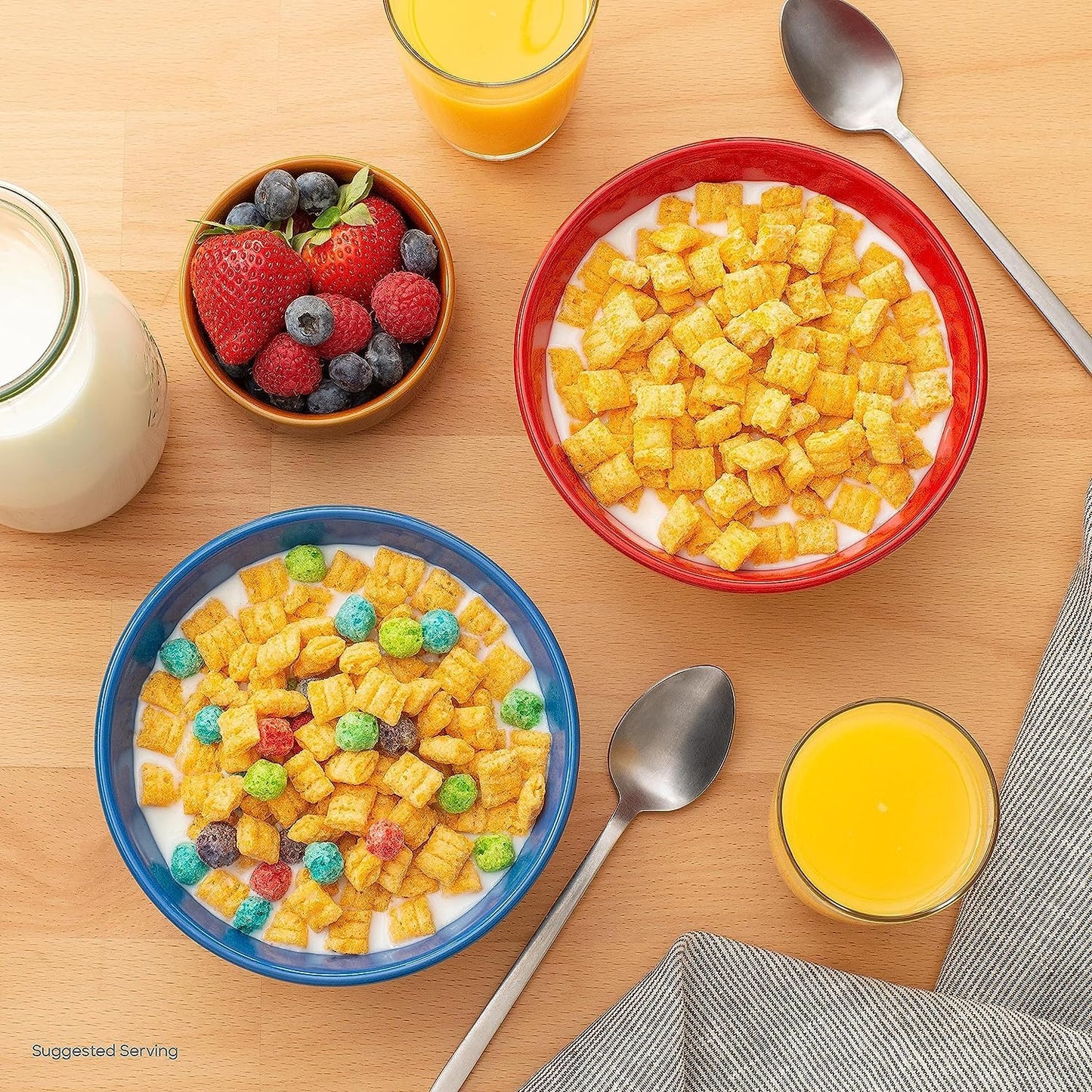 Quaker Cap'N Crunch Breakfast Cereal, 4 Flavor Variety Pack, (4 Pack), Sweetened Corn & Oat Cereal Original, Crunch Berries, Oop