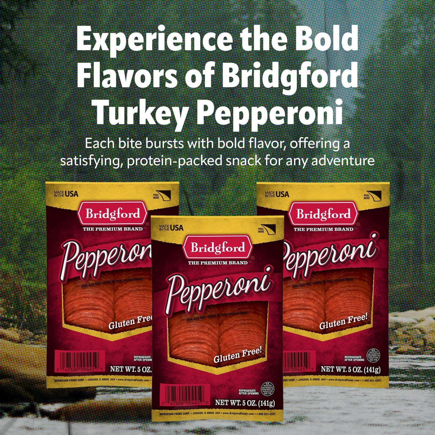 Bridgford Sliced Pepperoni 5 Oz Pack Of 3 - Gluten-Free Pepperoni Slices For Pizza And Sandwiches - Zero Carb Sliced Pepperoni F