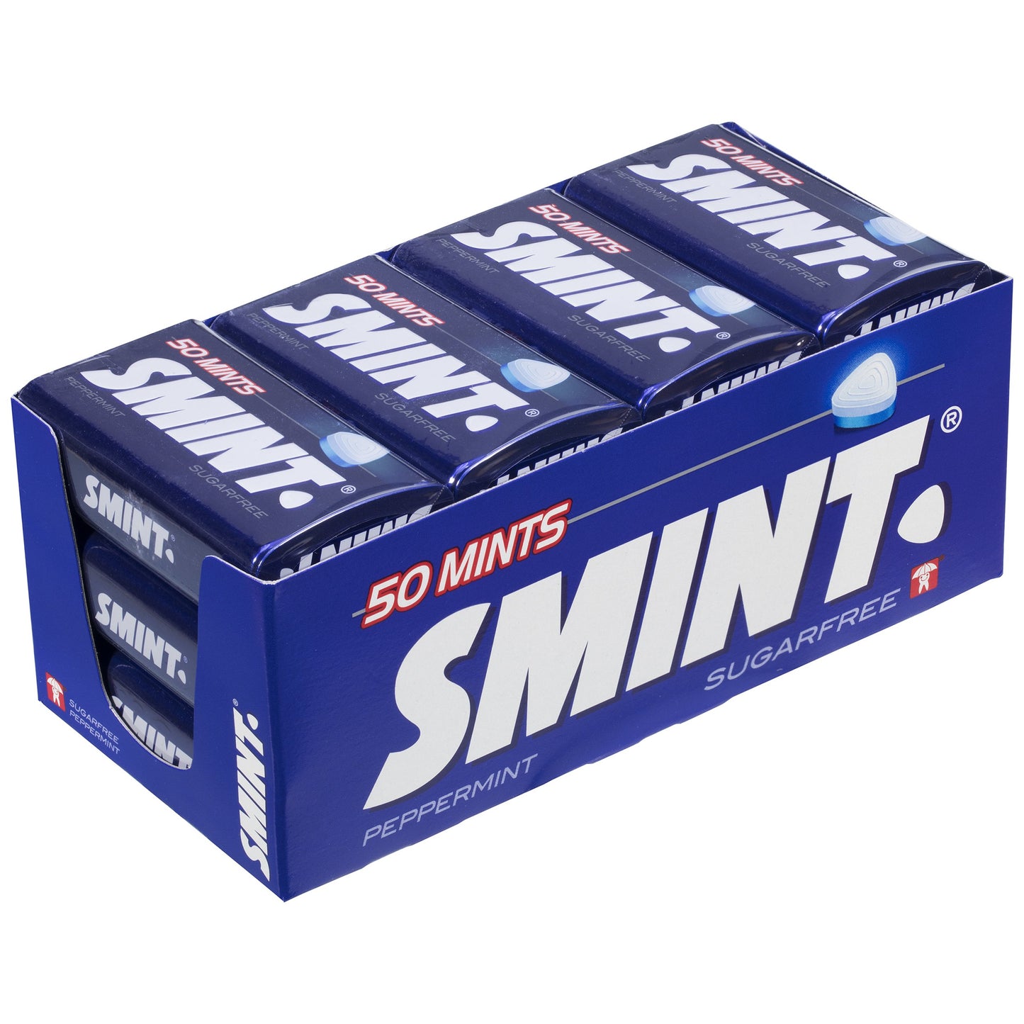 Smint Mints Peppermint, Sugar Free, 12 Packs with 50 Mints