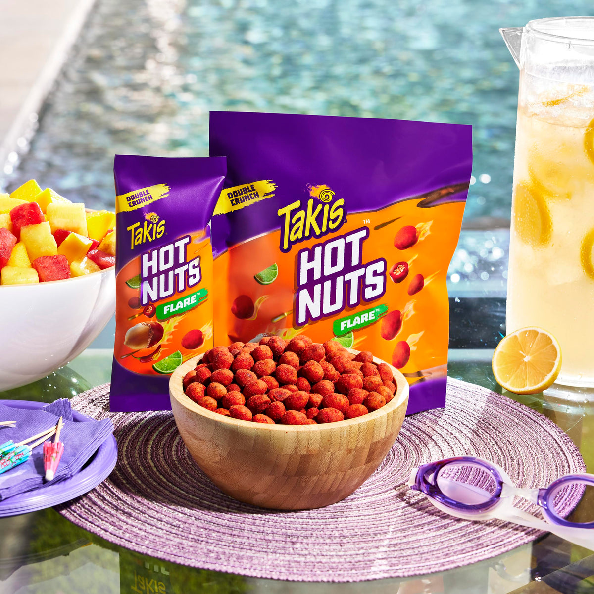 Takis Flare Hot Nuts, Chili Pepper & Lime Flavored, Medium Spicy Double-Crunch Peanuts, Snack Size Box, 12 Count (3.2 oz)
