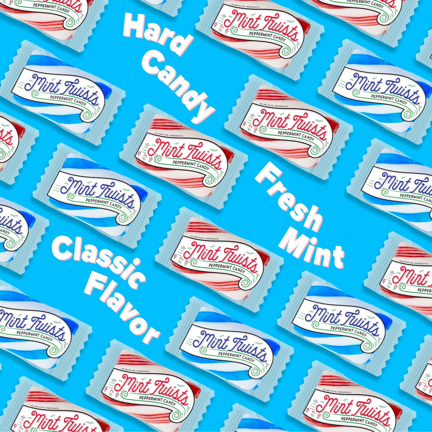 Atkinson Jumbo Red & White Mint Candy Sticks - 52 Count Jar - Classic Mint Flavor, Perfect for Parties and Gifting