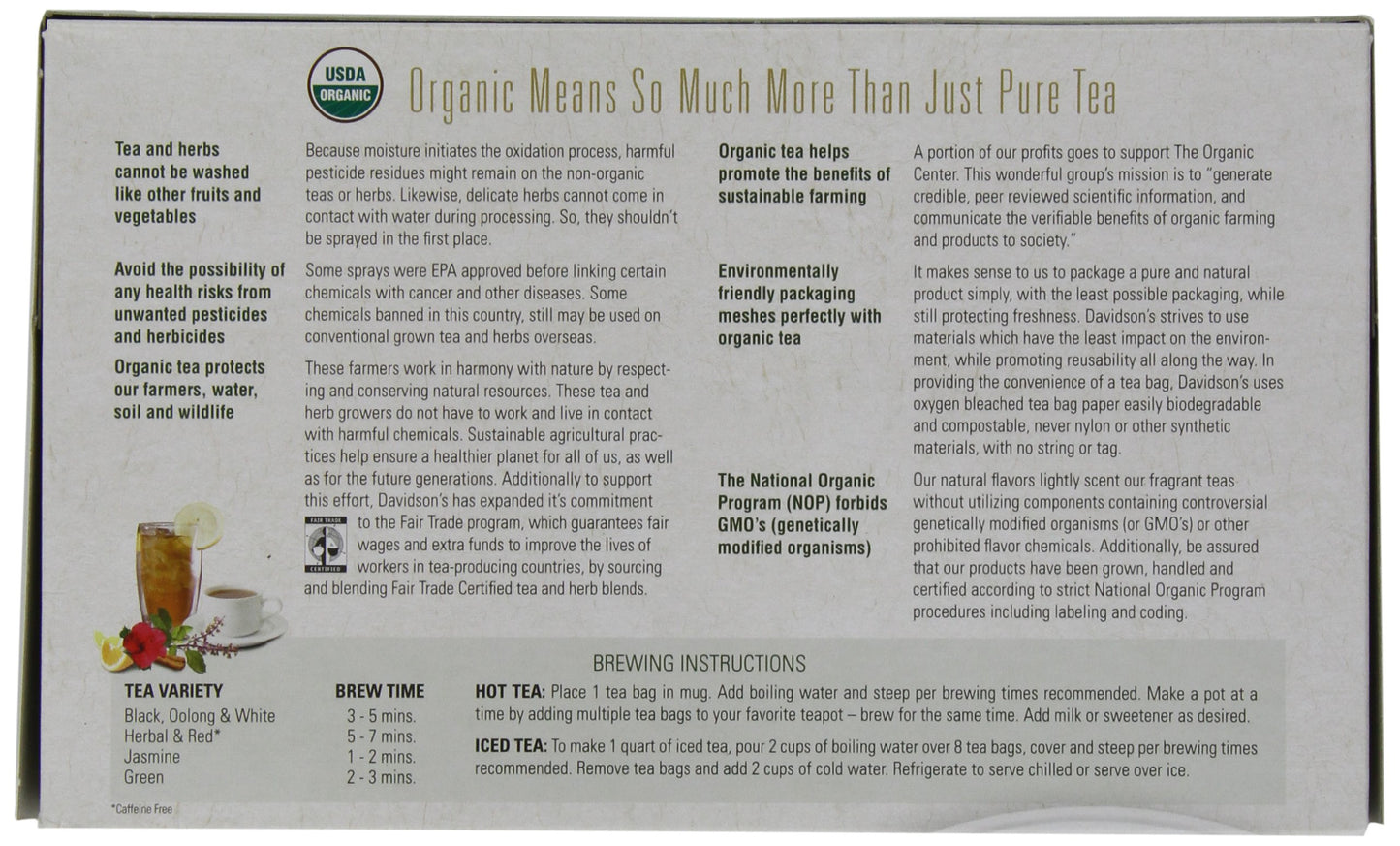 Davidsons Organics  Decaffeinated Green  100-count Unwrapped Tea Bags