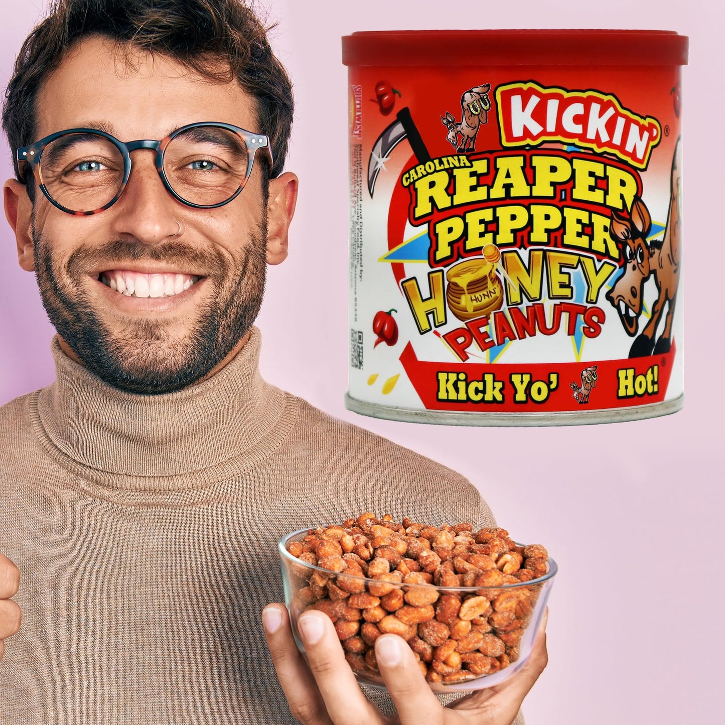 Roasted Spicy Hot Peanuts - 4.25 oz - Ultimate Spicy Gourmet Gift Peanuts - Try if you dare! (Carolina Reaper)