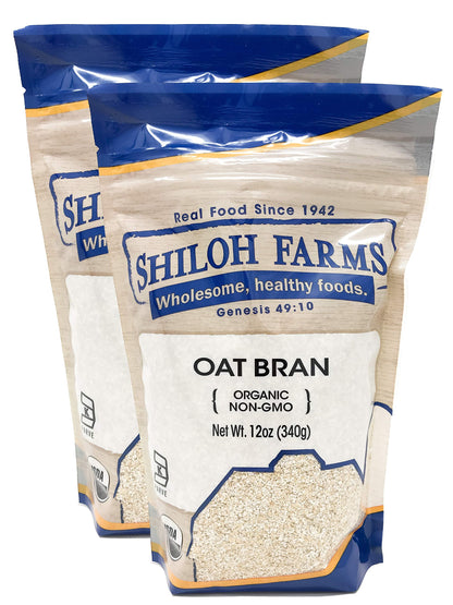 Shiloh Farms - Organic Oat Bran 12 Ounces - 2 Pack