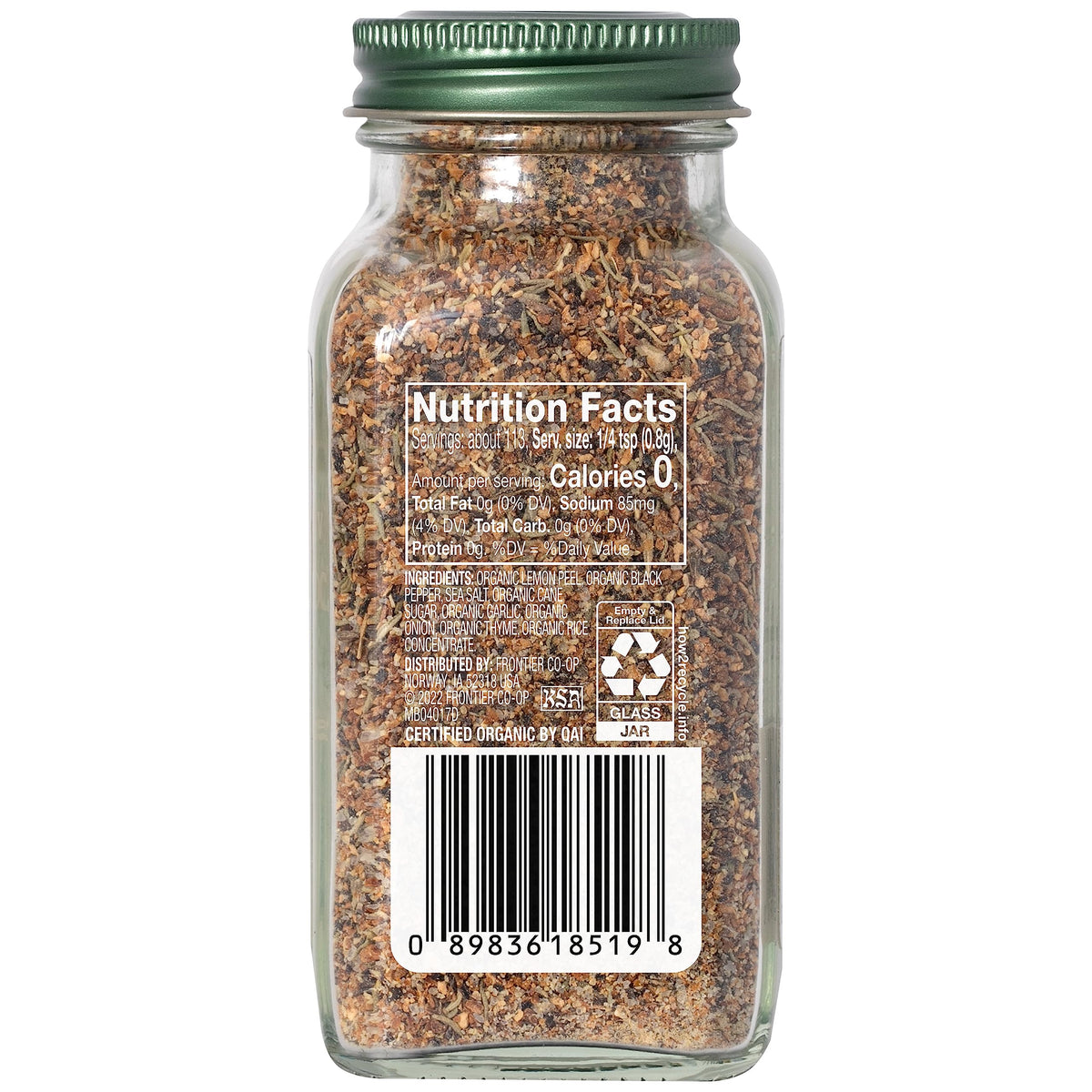 Simply Organic Lemon Pepper, Certified Organic | 3.17 oz | Pack of 2