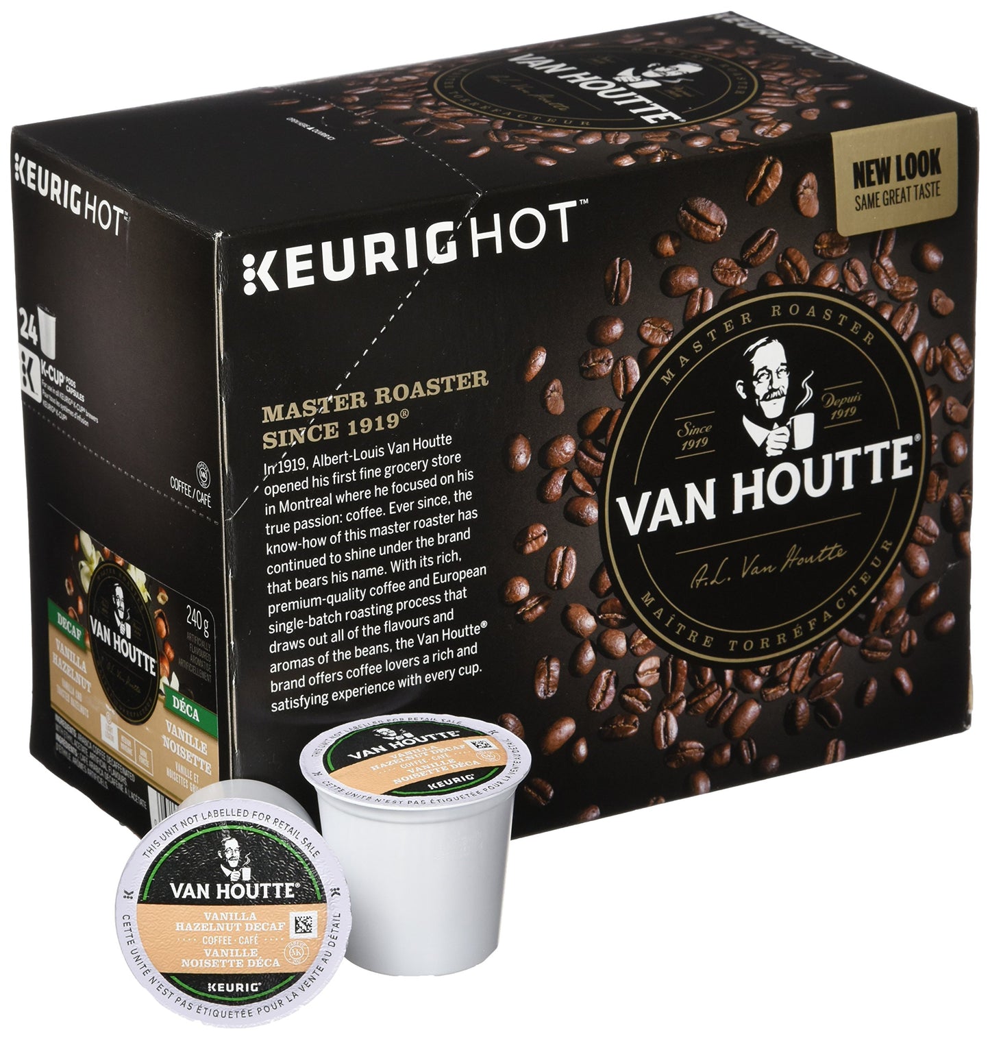 Van Houtte Vanilla Hazelnut Decaf K-Cups, 24 Count, Model 40-09717