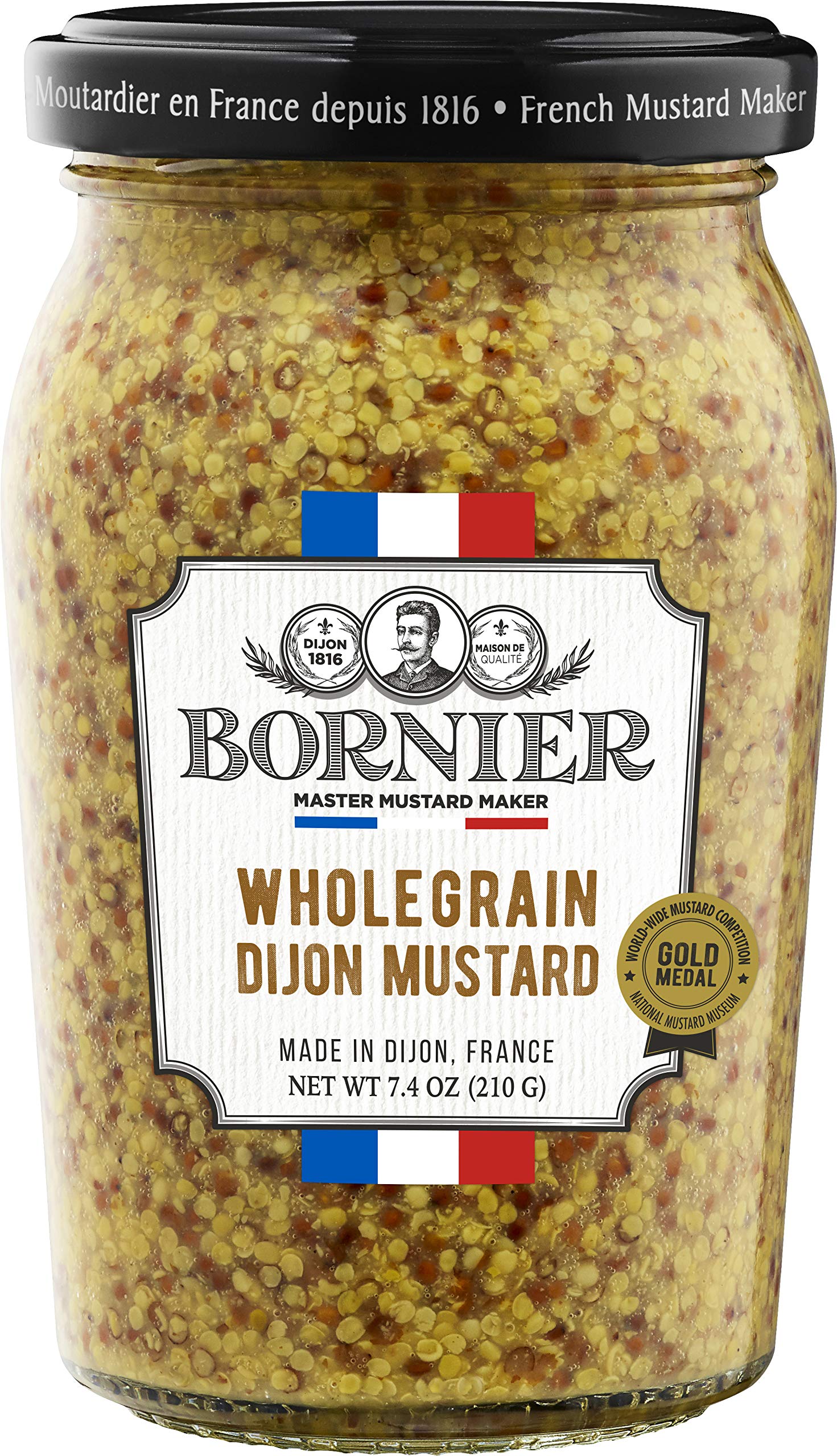 BORNIER Wholegrain Dijon Mustard, 7.4 Ounce
