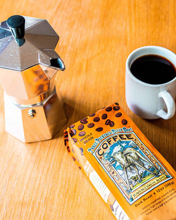 Ravens Brew Coffee Three Peckered Billy Goat, 12 Ounce - Dark Roast - Full Body with a Long Sweet Finish (Organic Ground, 12 oz