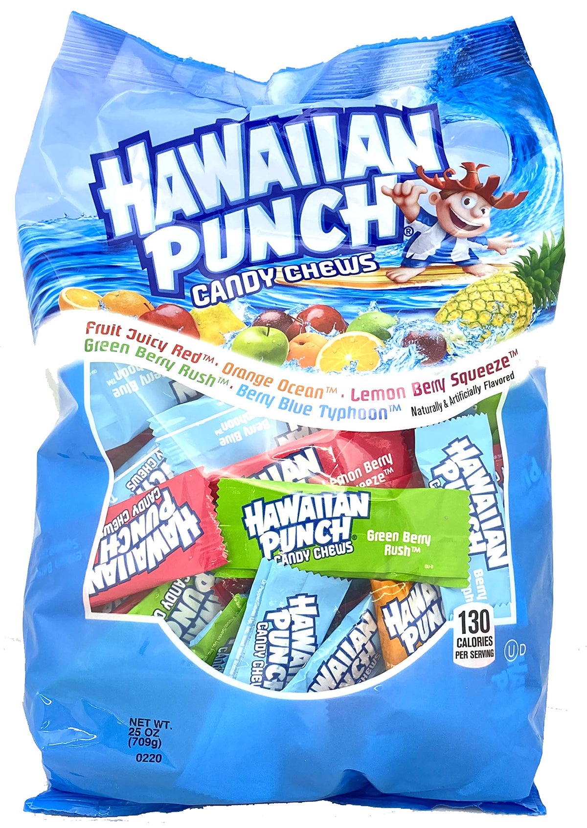 Adams & Brooks, Inc. Hawaiian Punch Candy Chews Fruity Chewy Candy, 5 Flavors, Individually Wrapped Candy, Kosher Candy (25 Ounc