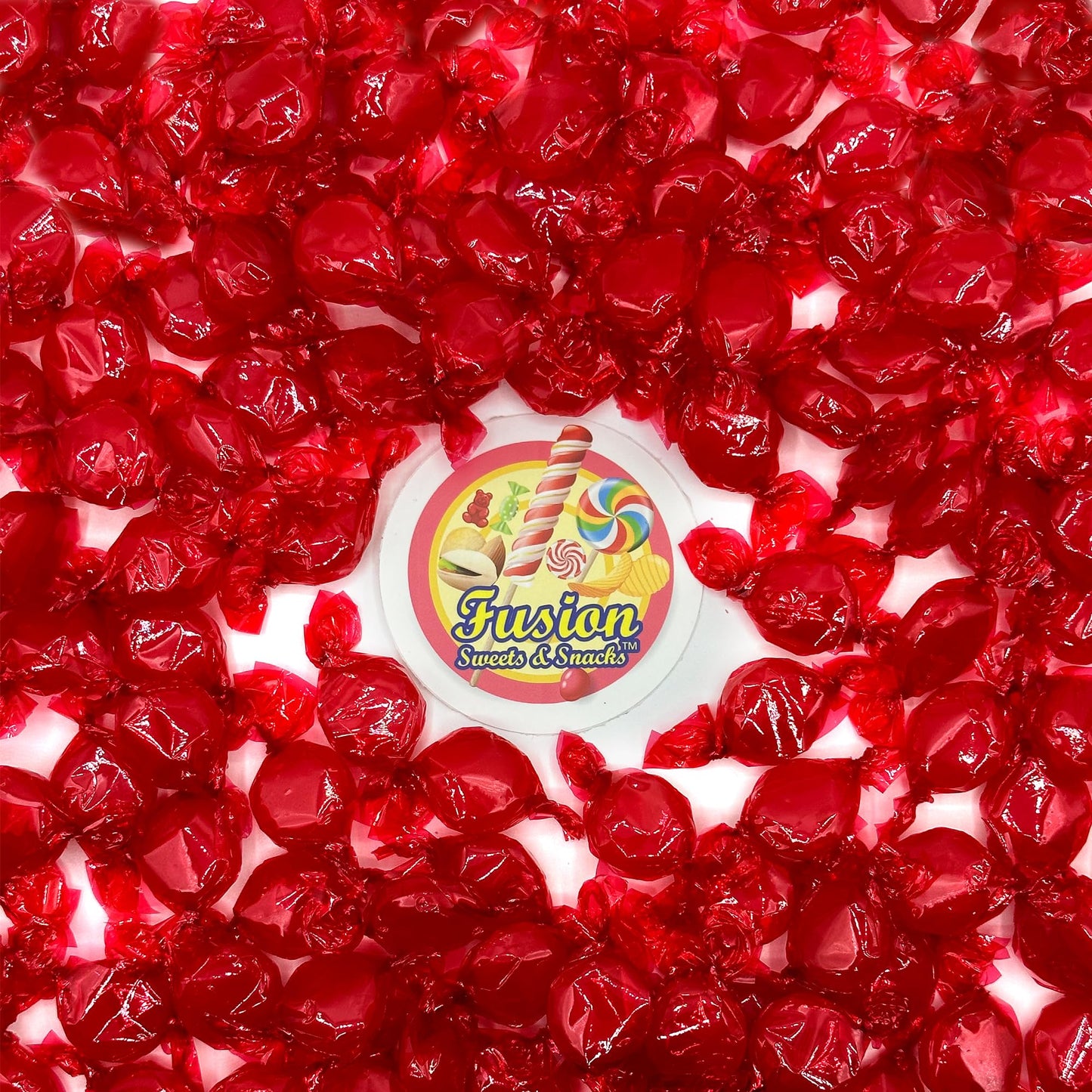 Fusion Sweets Cinnamon Discs Hard Candy - 1 Pound Bulk Individually Wrapped Red Candies - Great for Valentines Day & Holidays