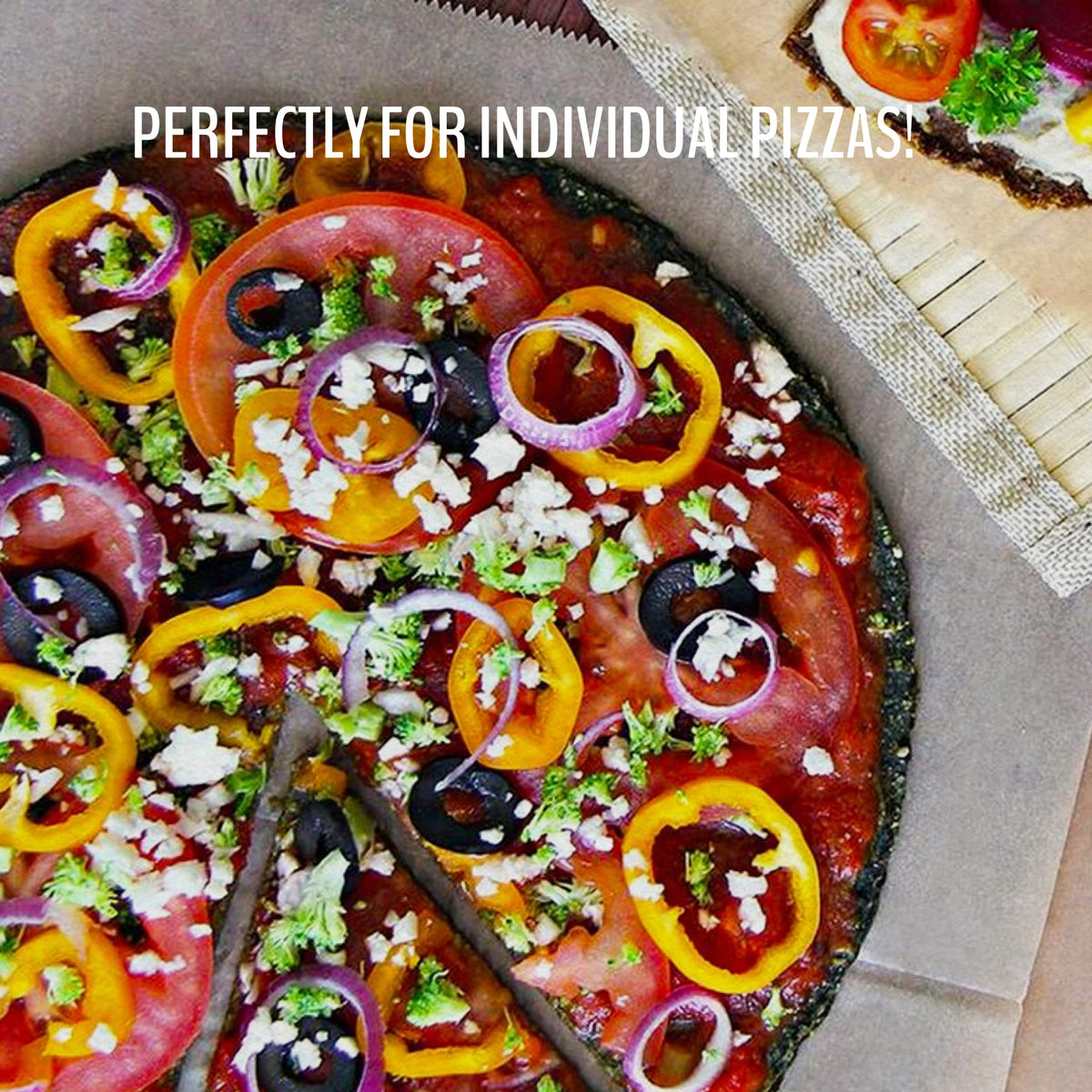 Paleo Pizza Crust | Flavored Organic Gluten Free, Dairy Free, Soy Free, Nut Free And Vegan Pizza Crust (Spirulina, 3 Pack)