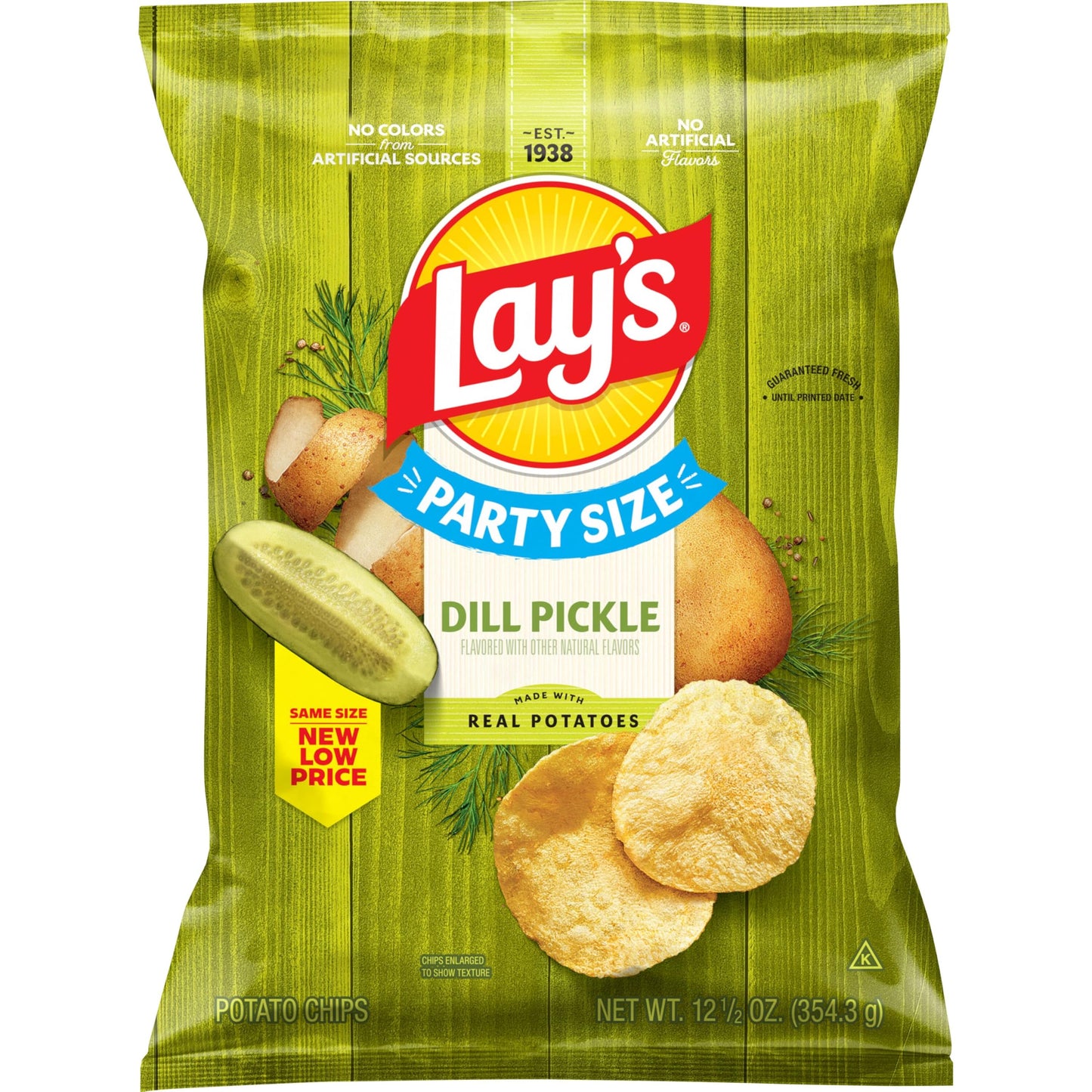 Lays Potato Chips Dill Pickle, 12.5 Oz
