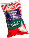 Tims Cascade Style Potato Chips, Sour Cream & Onion, 8 Ounce