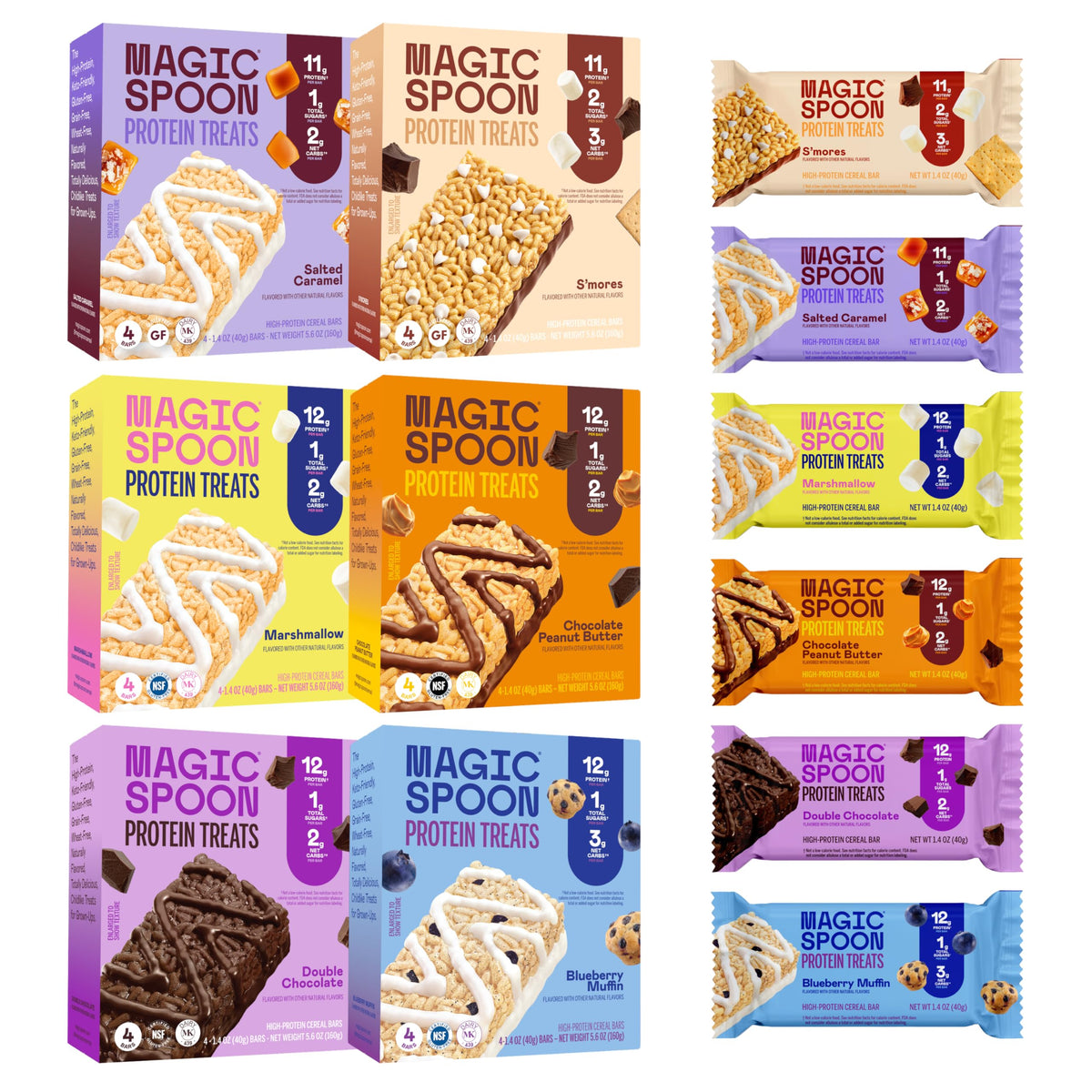 Magic Spoon High Protein Bars - Keto Friendly, 6 Flavors, 1 Count (Pack of 6)