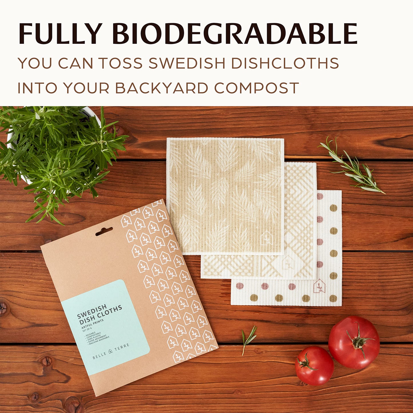 Swedish Dish Cloths For Kitchen - Reusable Dishcloths For Washing Dishes - Each Cellulose Dish Cloth Replaces 15 Rolls Of Paper
