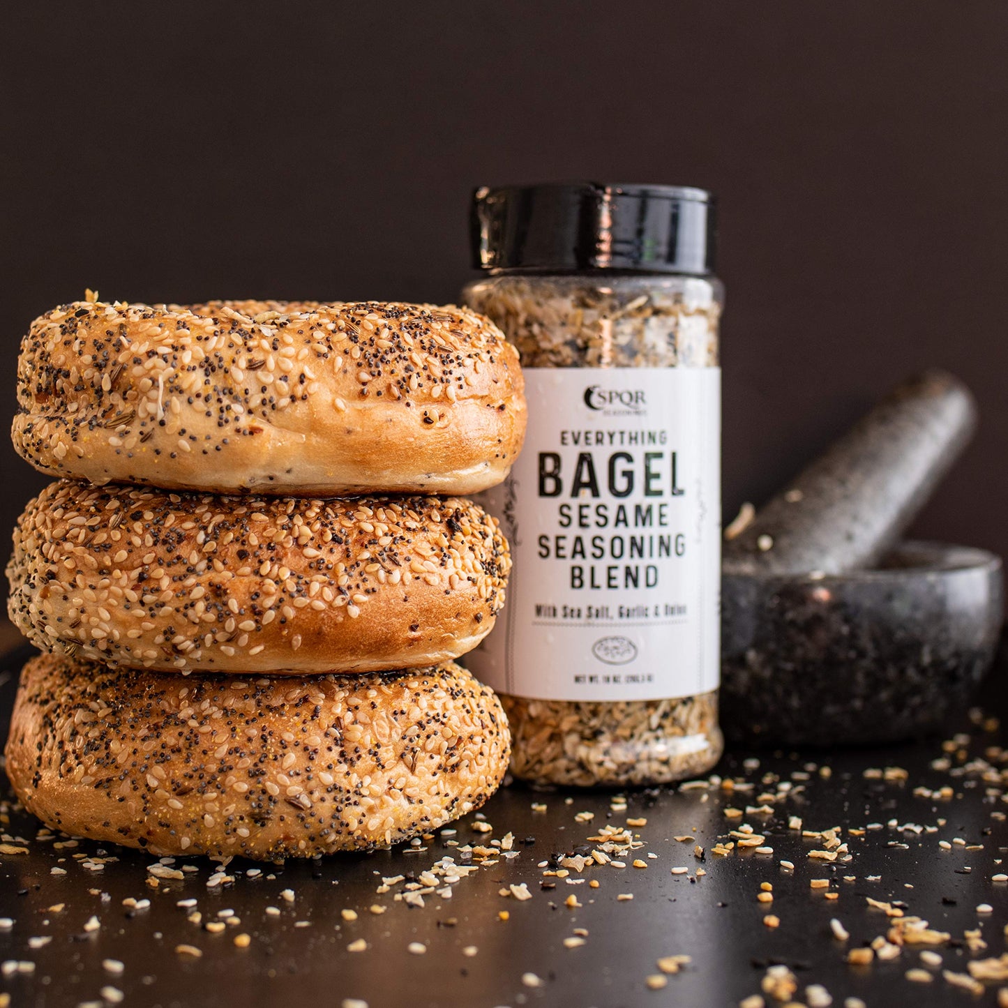 Everything Bagel Seasoning Blend Original XL 10 Ounce Jar. Delicious Blend of Sea Salt and Spices Dried Minced Garlic & Onion Fl