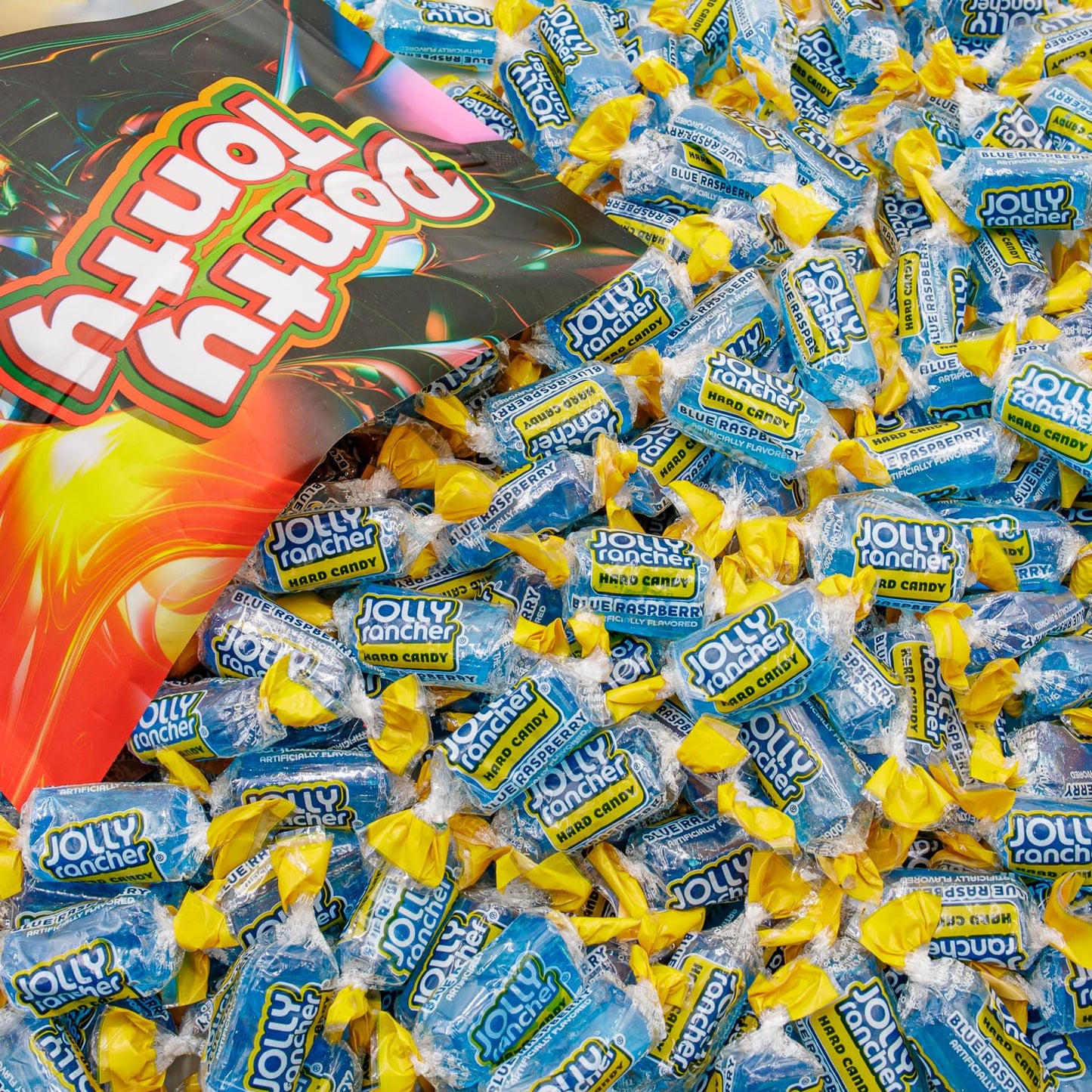 BLUE RASPBERRY JOLLY RANCHER Hard Candy Original Flavor 1 lb - Bulk Bag  Individually Wrapped (74 Pieces)