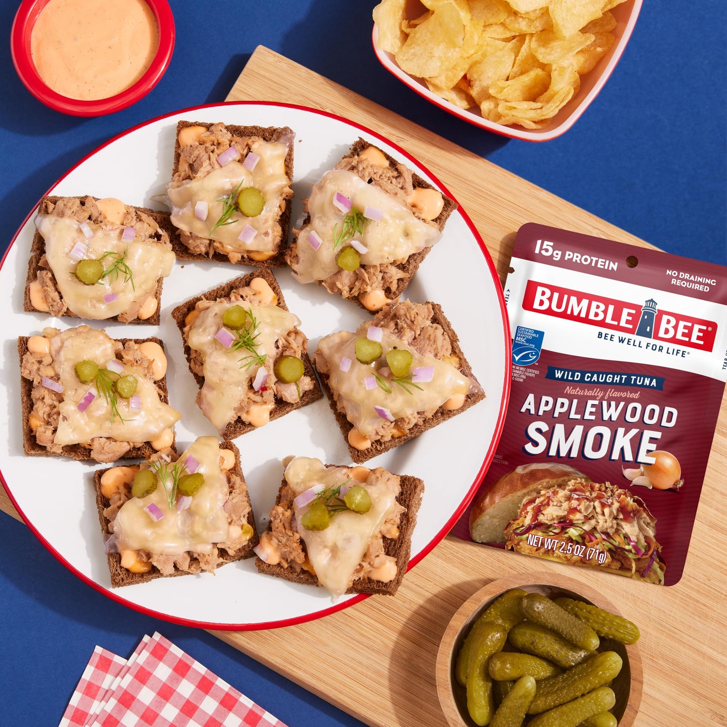 Bumble Bee Applewood Smoke Seasoned Tuna Pouch - 2.5 oz - Wild Caught, Gluten Free, 15g Protein