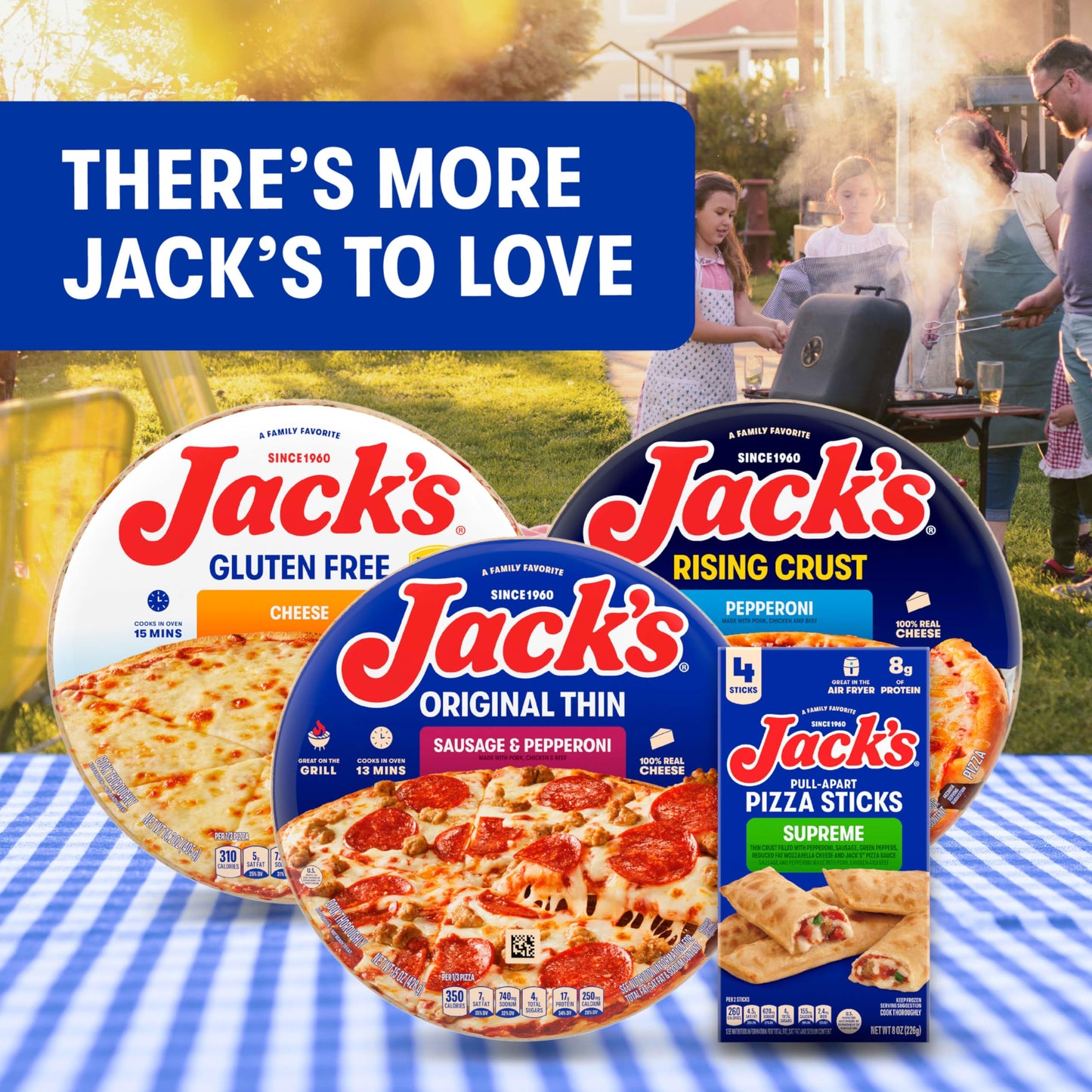 JackS Pepperoni, Original Thin Crust Pizza, 14.3 Oz (Frozen)