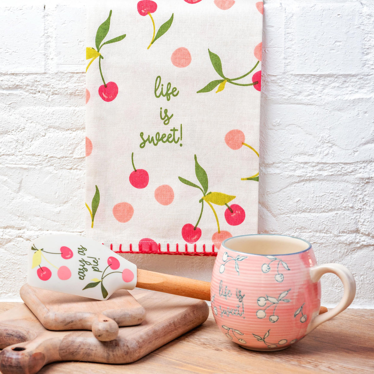 Karma Bee Tea Towel - 100% Cotton Hand Towels For The Kitchen - Modern Home Decor - Light Blue Small