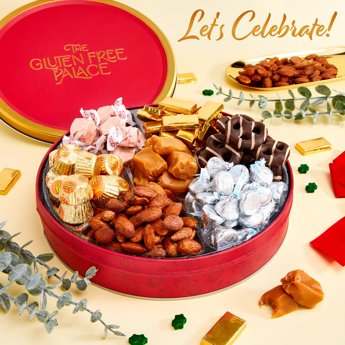 Gluten Free Palace Assorted Candy Gift Basket – Variety Of Nuts &   For Birthday, Thank You, Mature-Themeds, Men & Women
