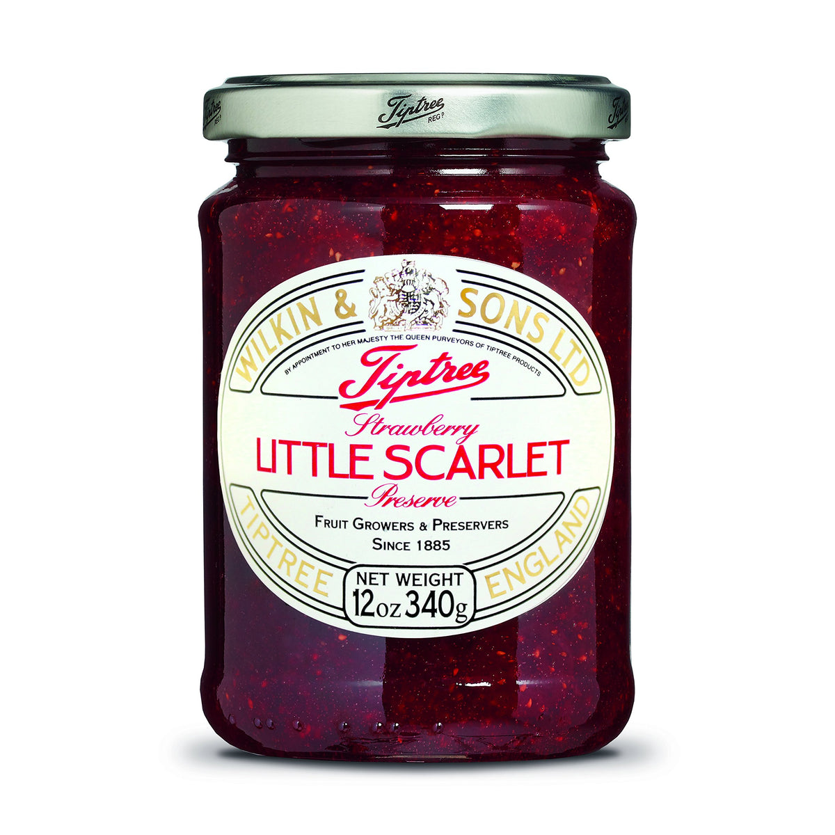 Tiptree Little Scarlet Strawberry Preserve, 12 Ounce Jar, Red, Model 550268