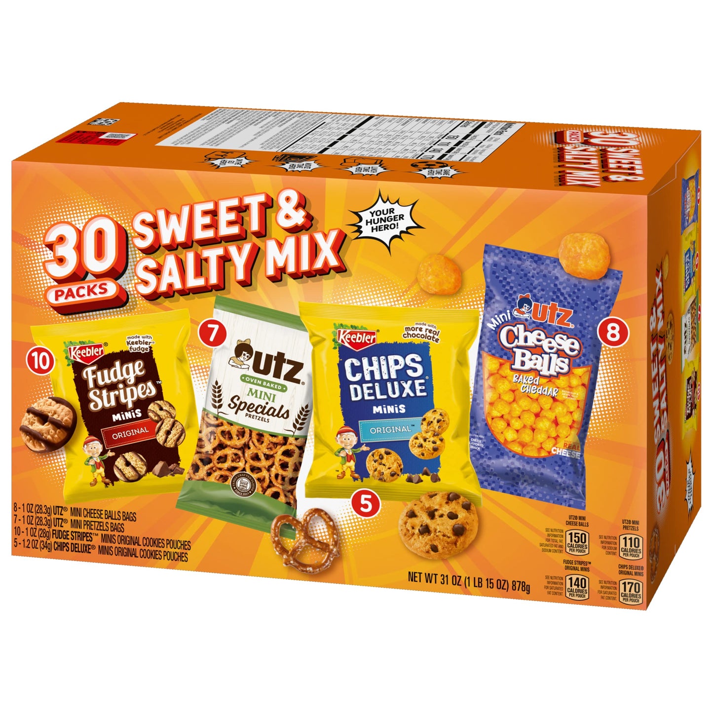 Keebler Cookies and Crackers, Variety Pack, 30 Ct. (Pack of 2)