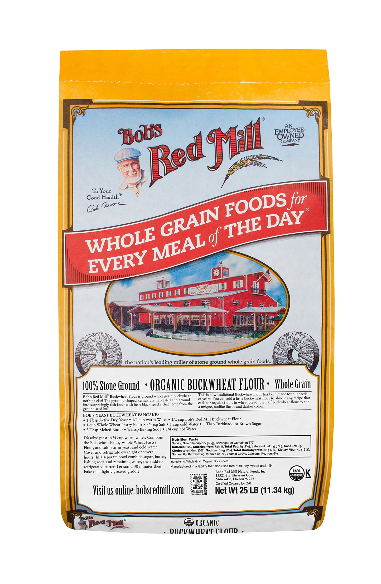 Bob'S Red Mill Organic Buckwheat Flour, 25 Pound