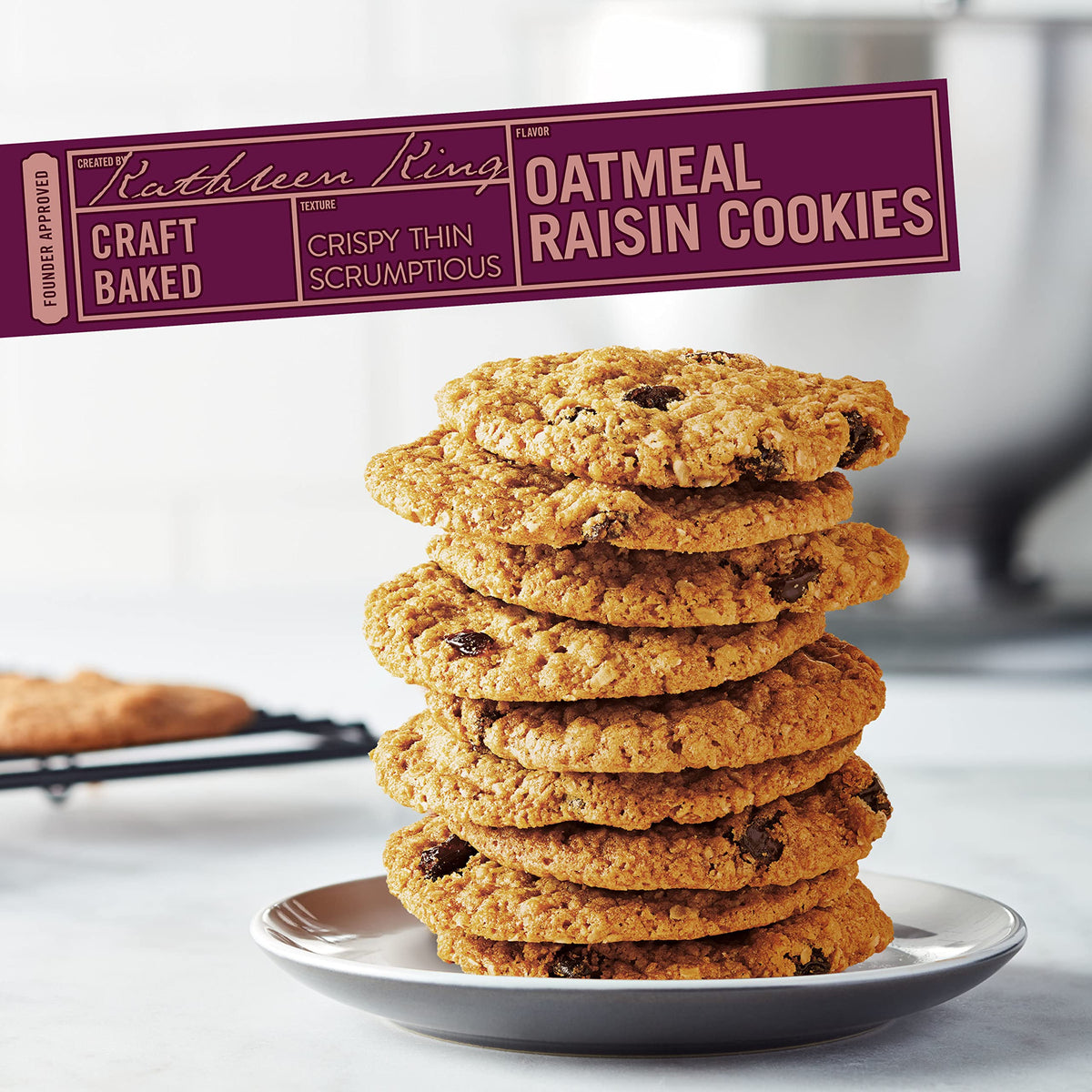 Tate'S Bake Shop Oatmeal Raisin Cookies, Cookies, 7 Ounce (Pack Of 4)