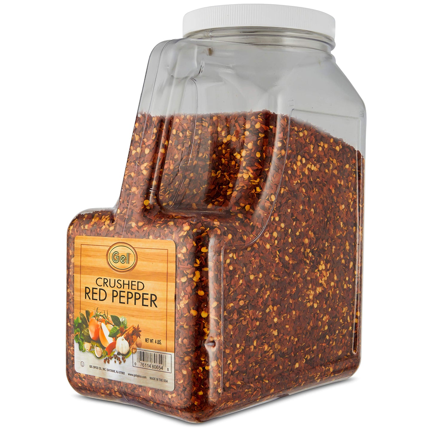 Gel Spice Crushed Red Pepper Chilli Flakes - Bulk Size - 4 Pound
