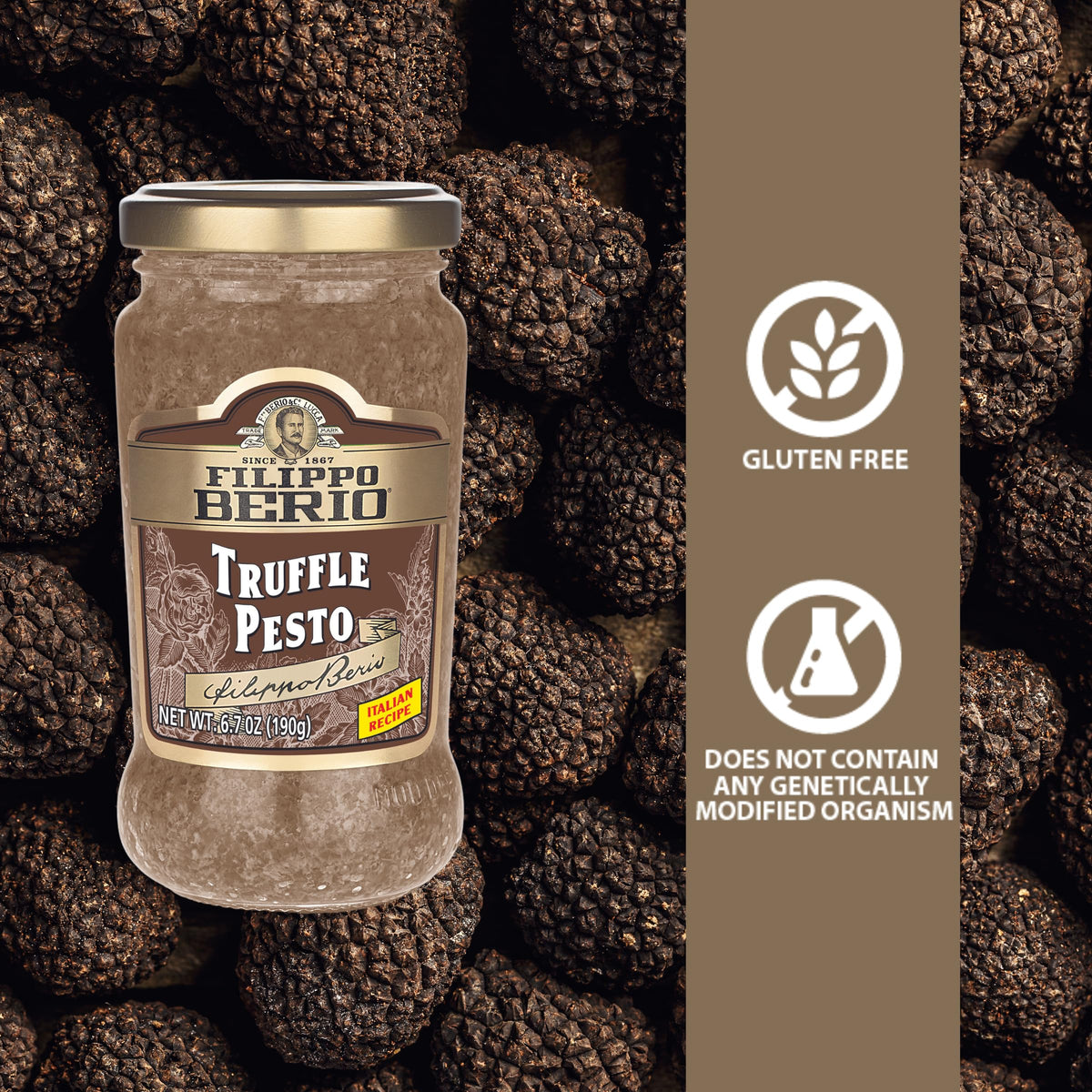 Filippo Berio Pesto, Truffle, 6.7 Ounce Glass Jar