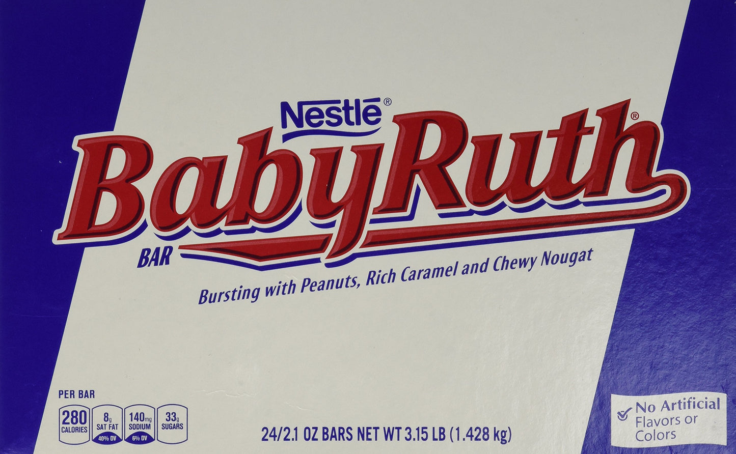 Baby Ruth Candy Bars 24ct 2.1 oz bars