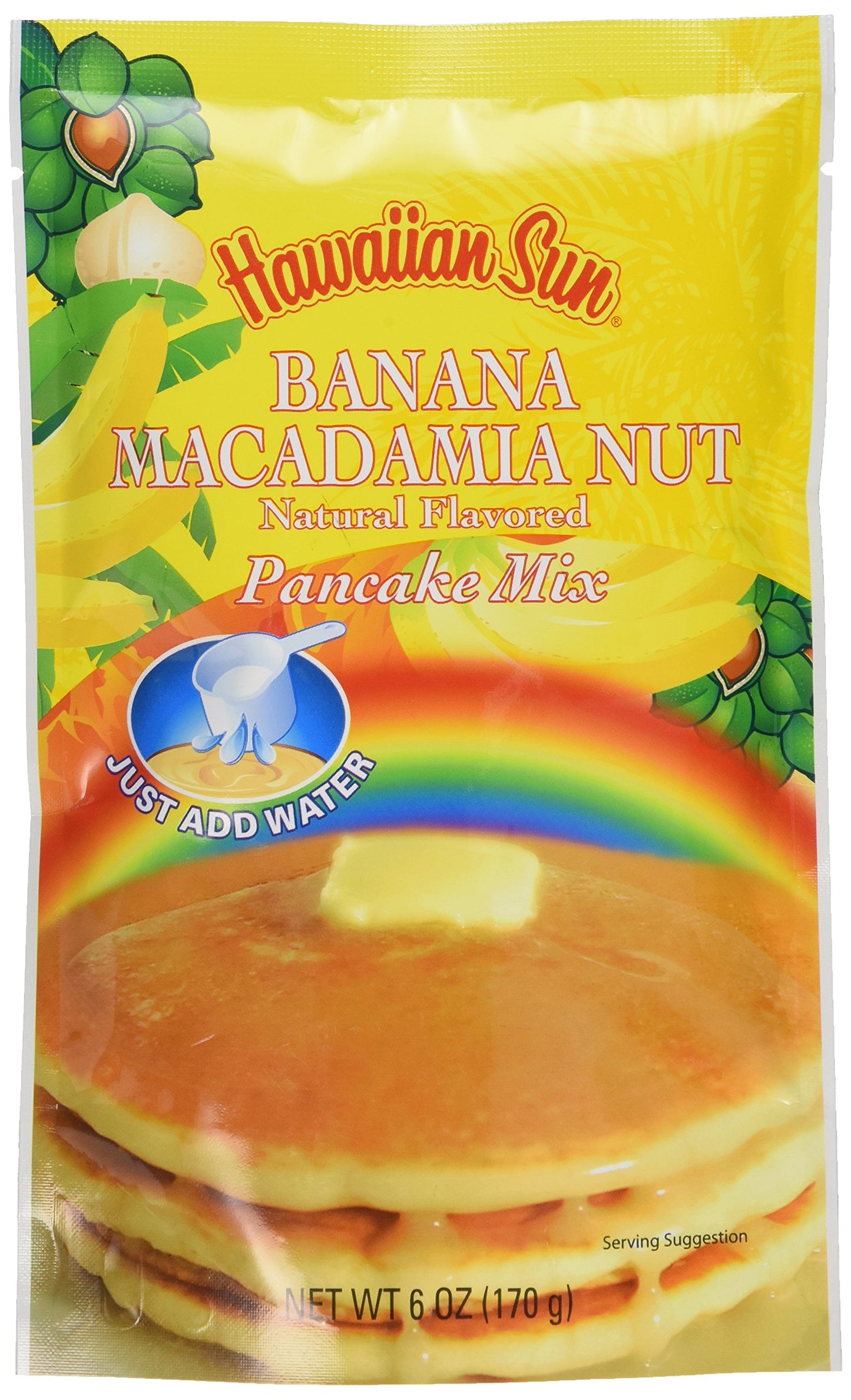 Banana Macadamia Nut Pancake Mix, 6 Ounce By Hawaiian Sun