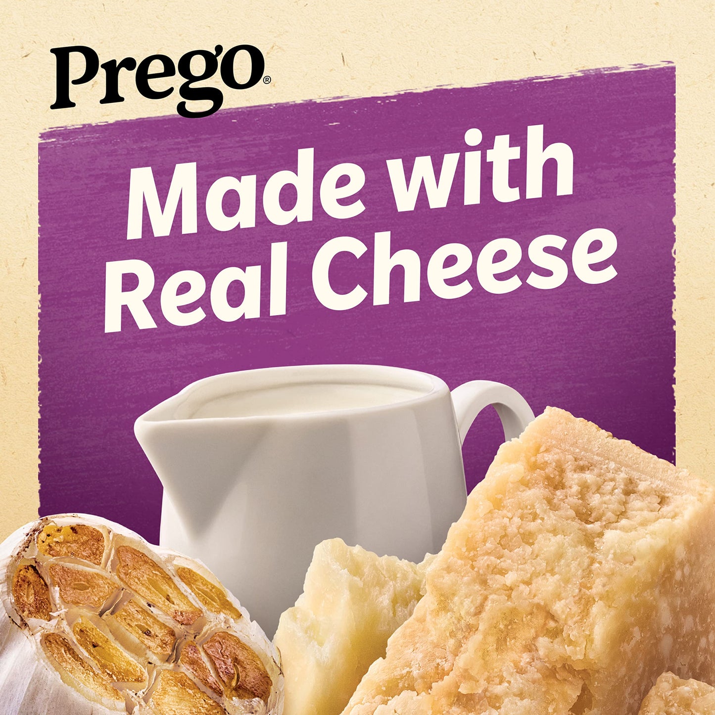 Prego Alfredo Sauce with Roasted Garlic, 22 oz Jar