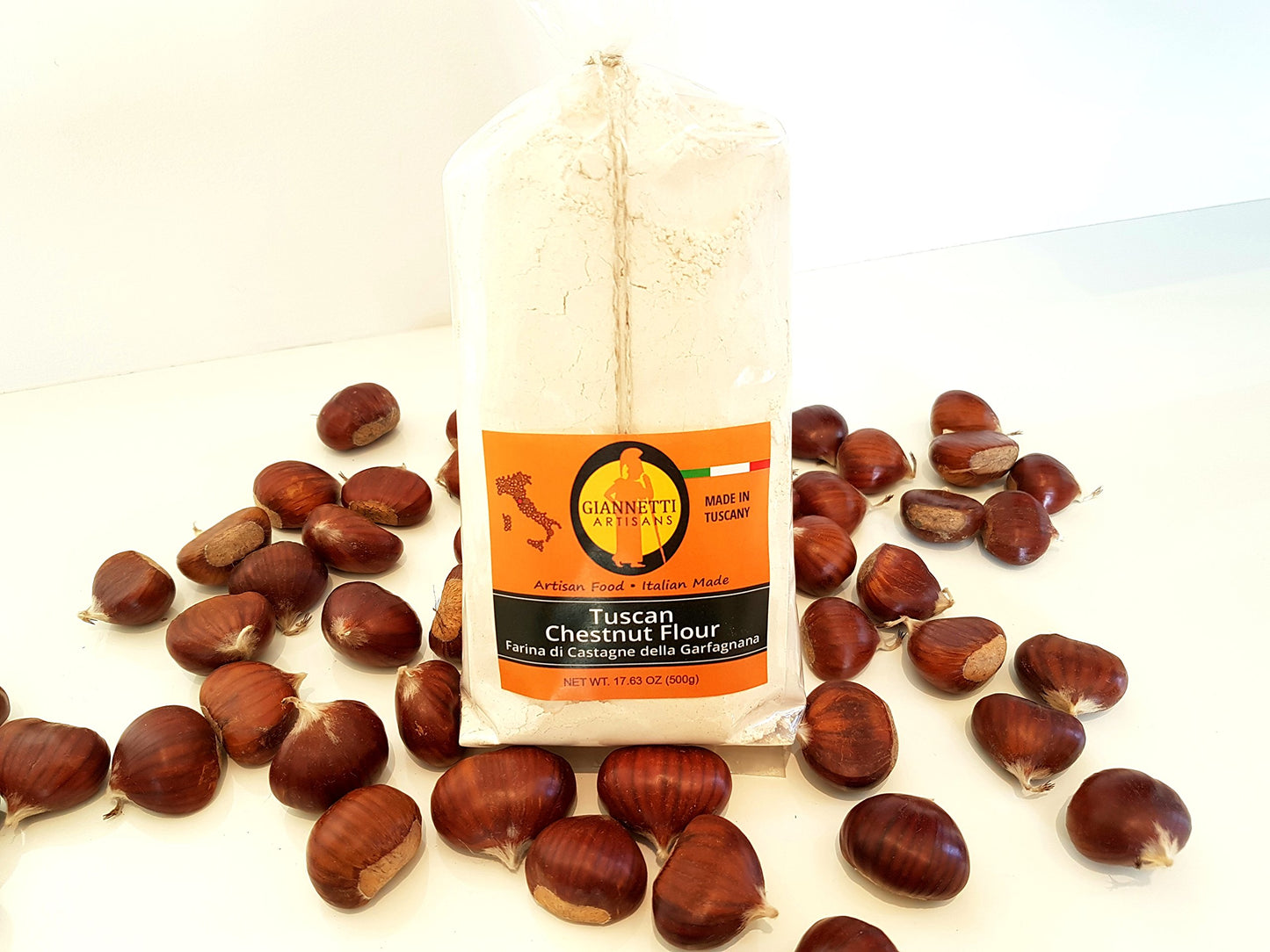 Giannetti Artisans Italian Chestnut Flour - Stone Chamber Roasted Chestnuts - (3-Pack Of 1Lb Bags) - Nov. 2025 Batch